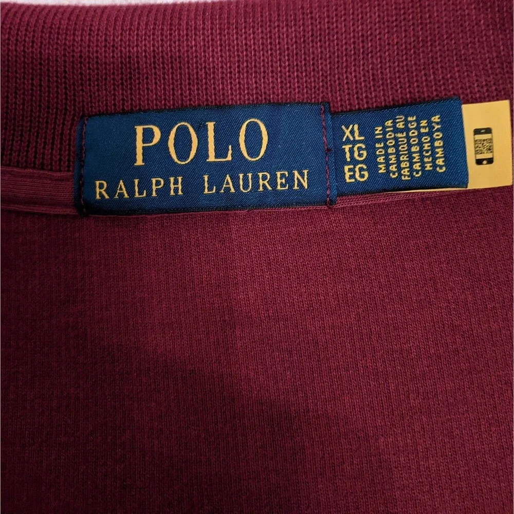 POLO RALPH LAUREN Men Quarter Zip Cotton Knit Shirt XL